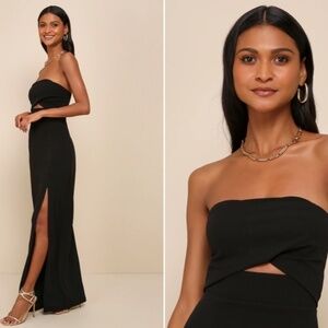 LULU's Prom Wedding Bridesmaid Special Event Modern Chic Sexy Mermaid Maxi Dress